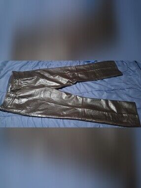 GAP Men's Boot Fit Brown Leather Pants Size W34 L30
